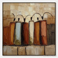 ARTOVITAS the Collective – Square Abstract Impasto Palette Knife Painting - image 1
