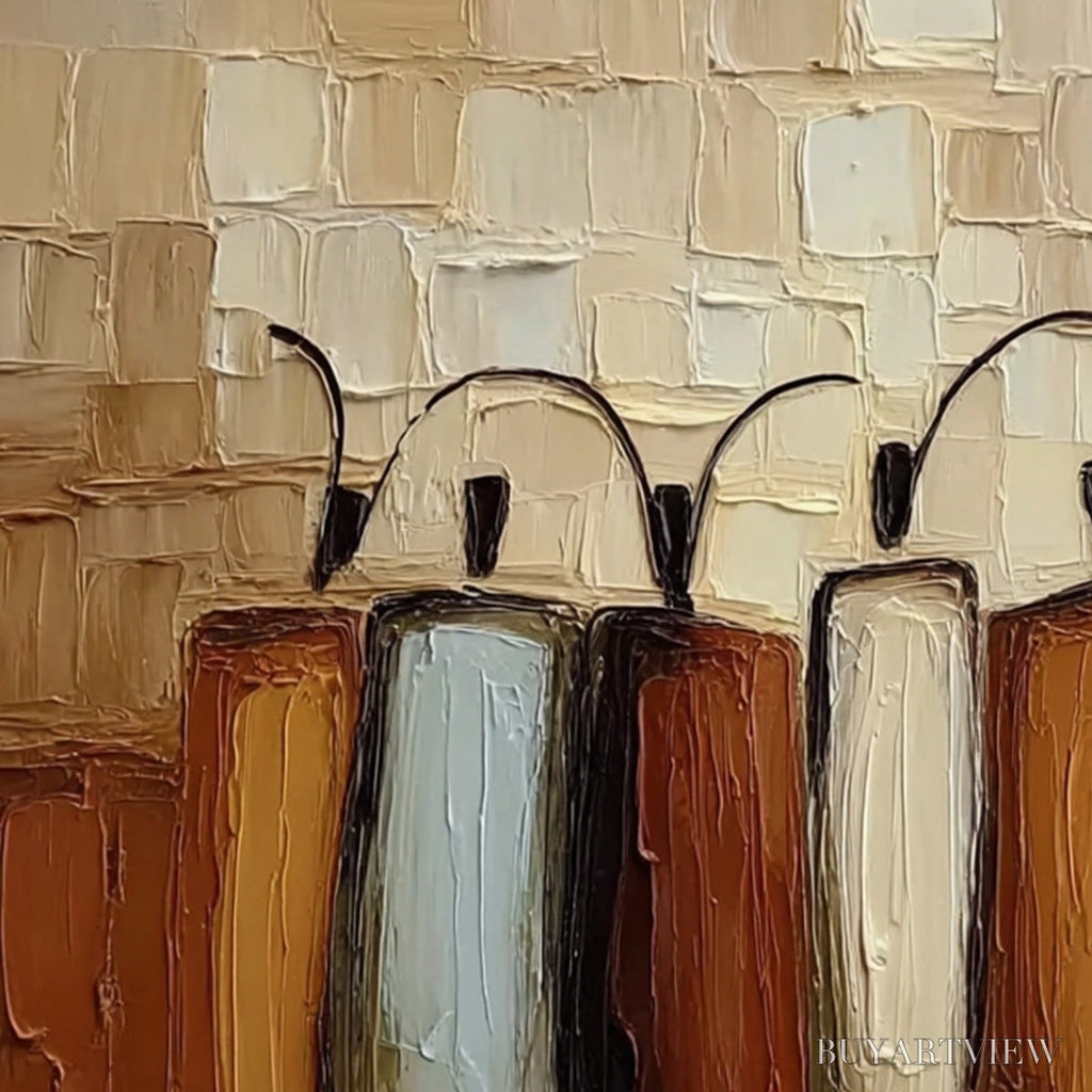 ARTOVITAS the Collective – Square Abstract Impasto Palette Knife Painting - image 3