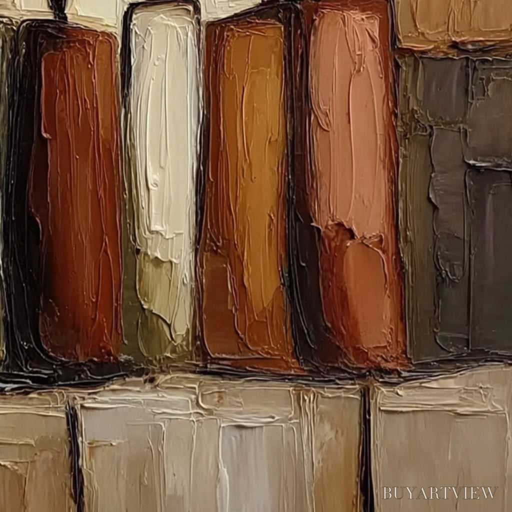 ARTOVITAS the Collective – Square Abstract Impasto Palette Knife Painting - image 5
