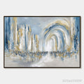 ARTOVITAS Procession – Textured Abstract Painting of a Golden Journey - image 1