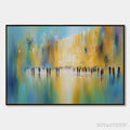 ARTOVITAS Wall of Whispers | Textured Abstract Cityscape Oil Painting - image 1