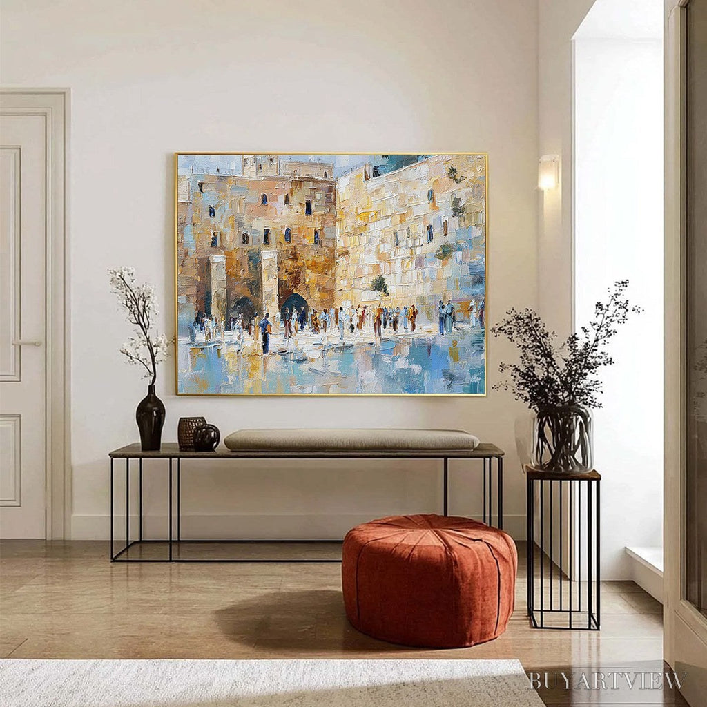 ARTOVITAS Echoes of Eternity – Textured Impasto Painting of a Historic Cityscape - image 2