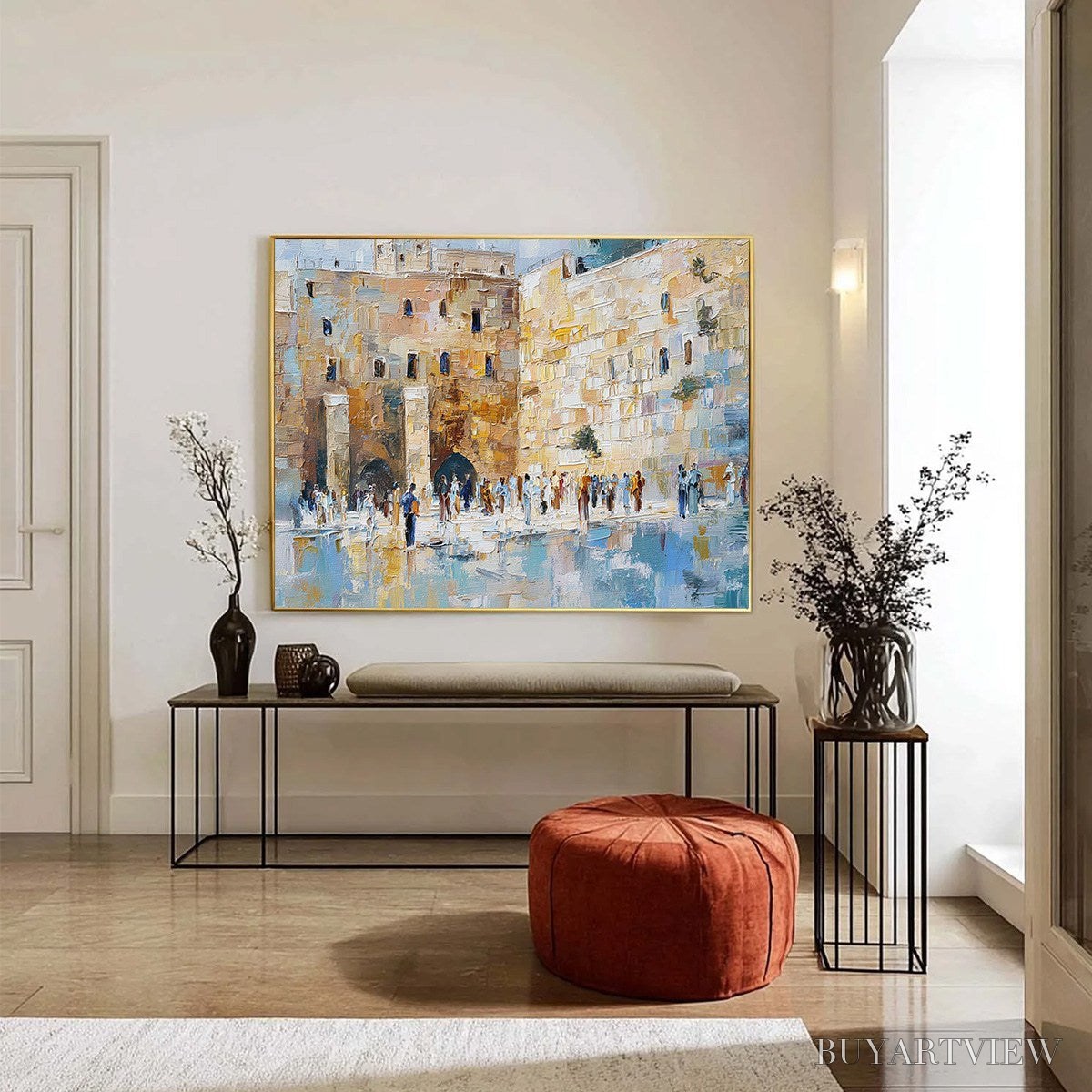 ARTOVITAS Echoes of Eternity – Textured Impasto Painting of a Historic Cityscape - image 2