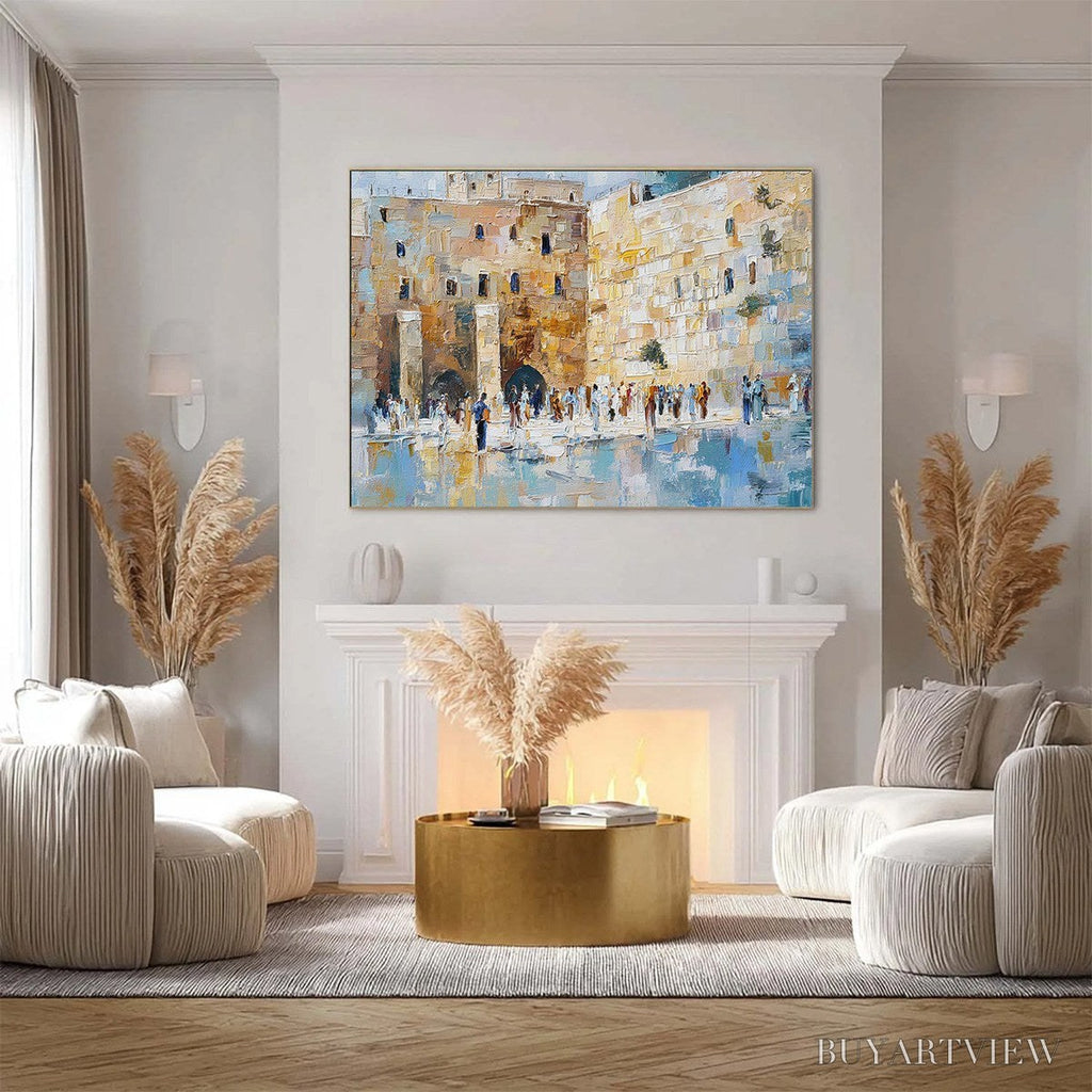 ARTOVITAS Echoes of Eternity – Textured Impasto Painting of a Historic Cityscape - image 4