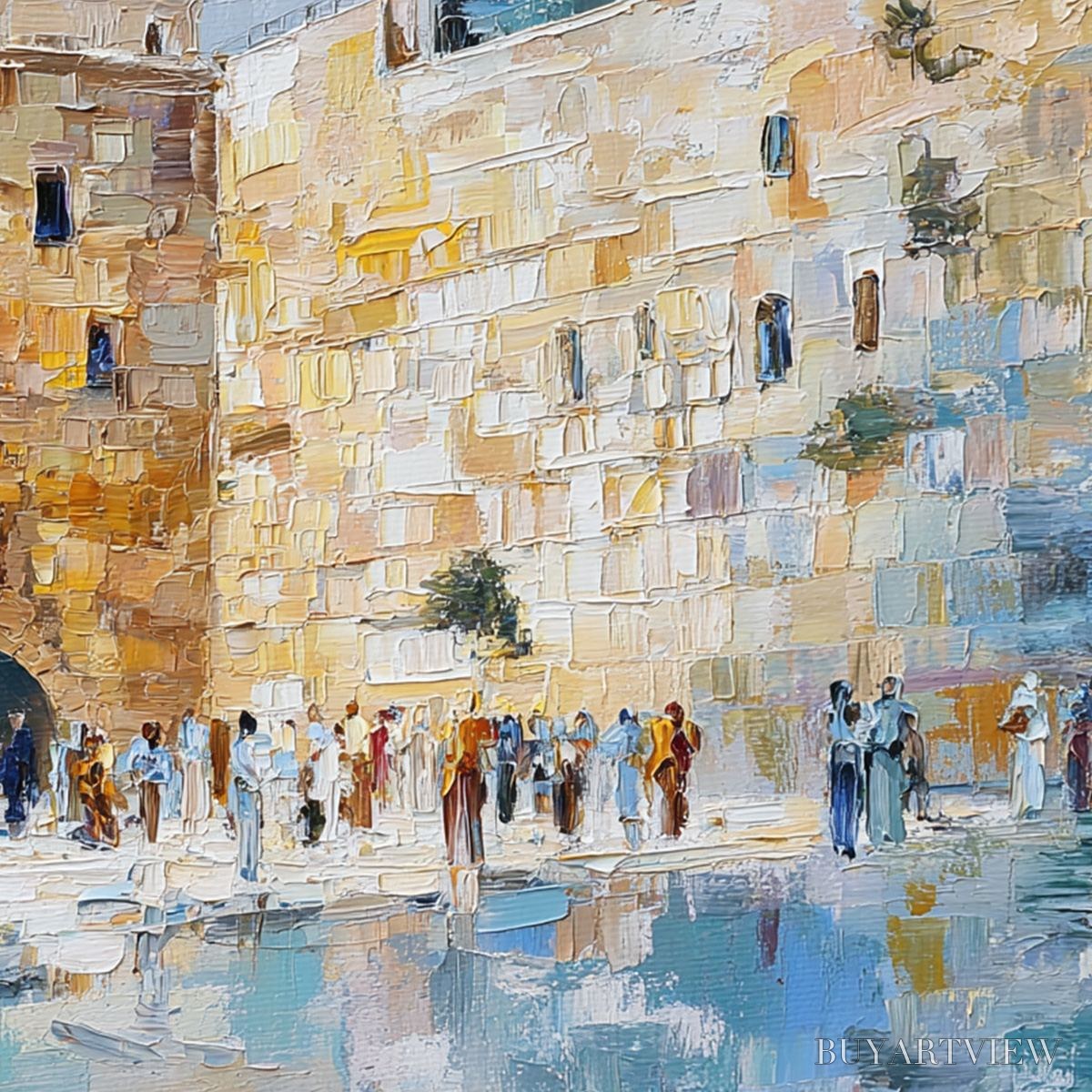 ARTOVITAS Echoes of Eternity – Textured Impasto Painting of a Historic Cityscape - image 5