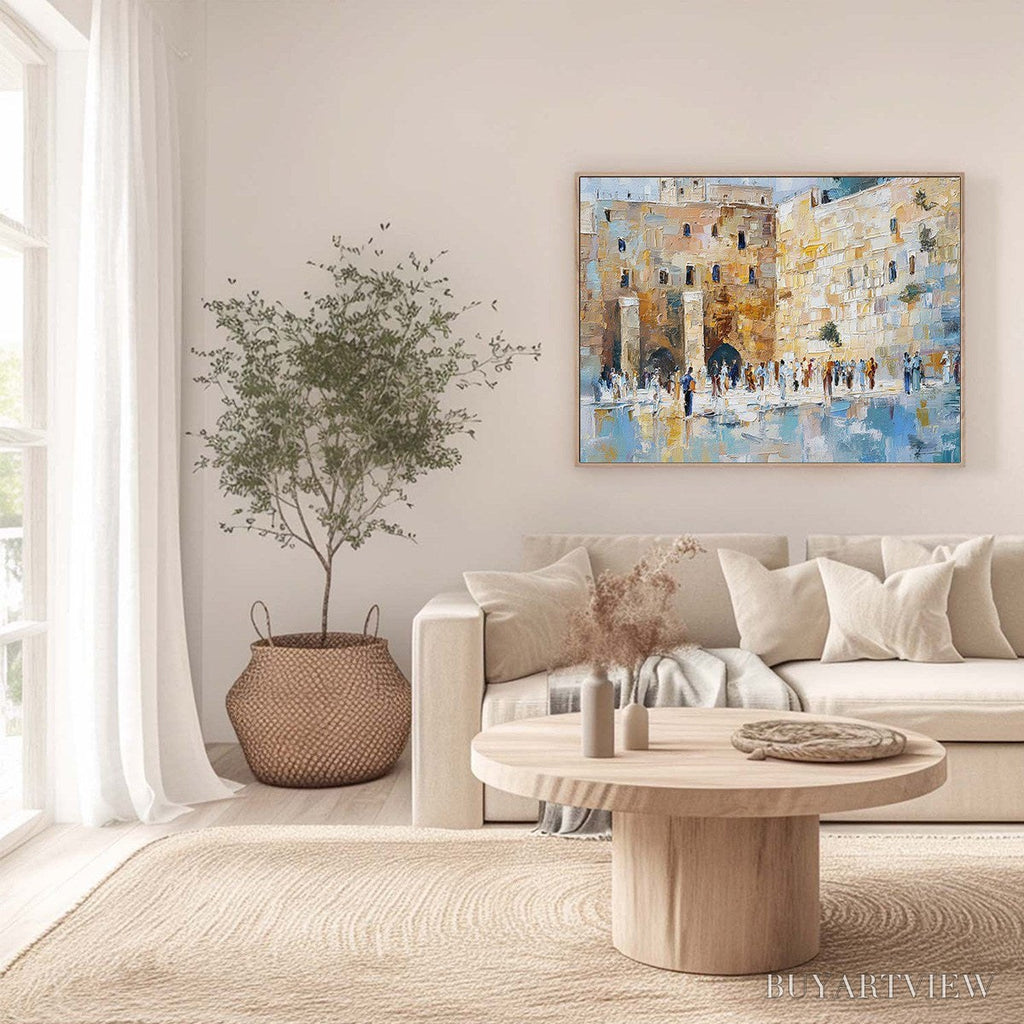 ARTOVITAS Echoes of Eternity – Textured Impasto Painting of a Historic Cityscape - image 6