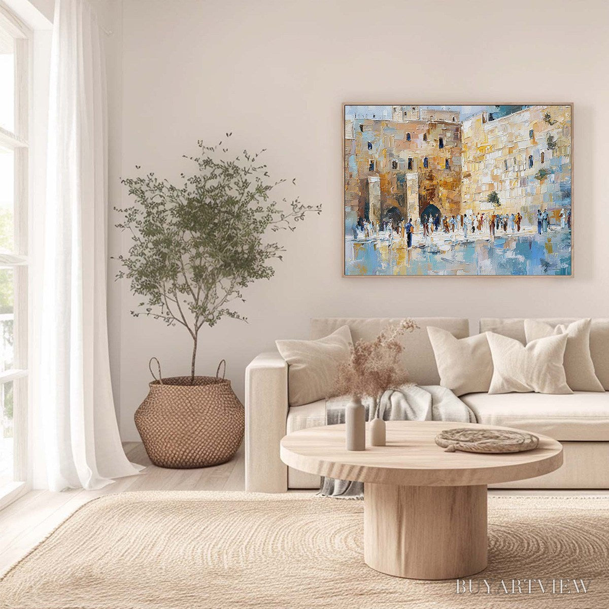 ARTOVITAS Echoes of Eternity – Textured Impasto Painting of a Historic Cityscape - image 6