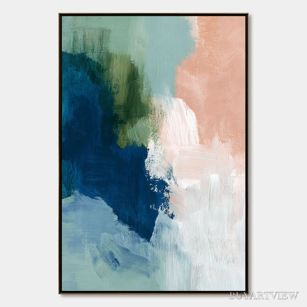 ARTOVITAS Serene Collision – Modern Abstract Brushstroke Painting - image 1