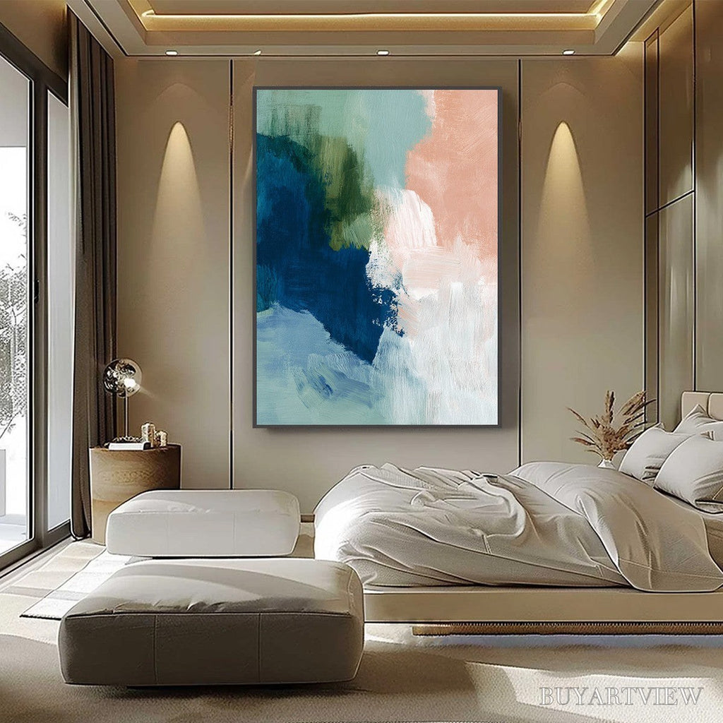 ARTOVITAS Serene Collision – Modern Abstract Brushstroke Painting - image 2