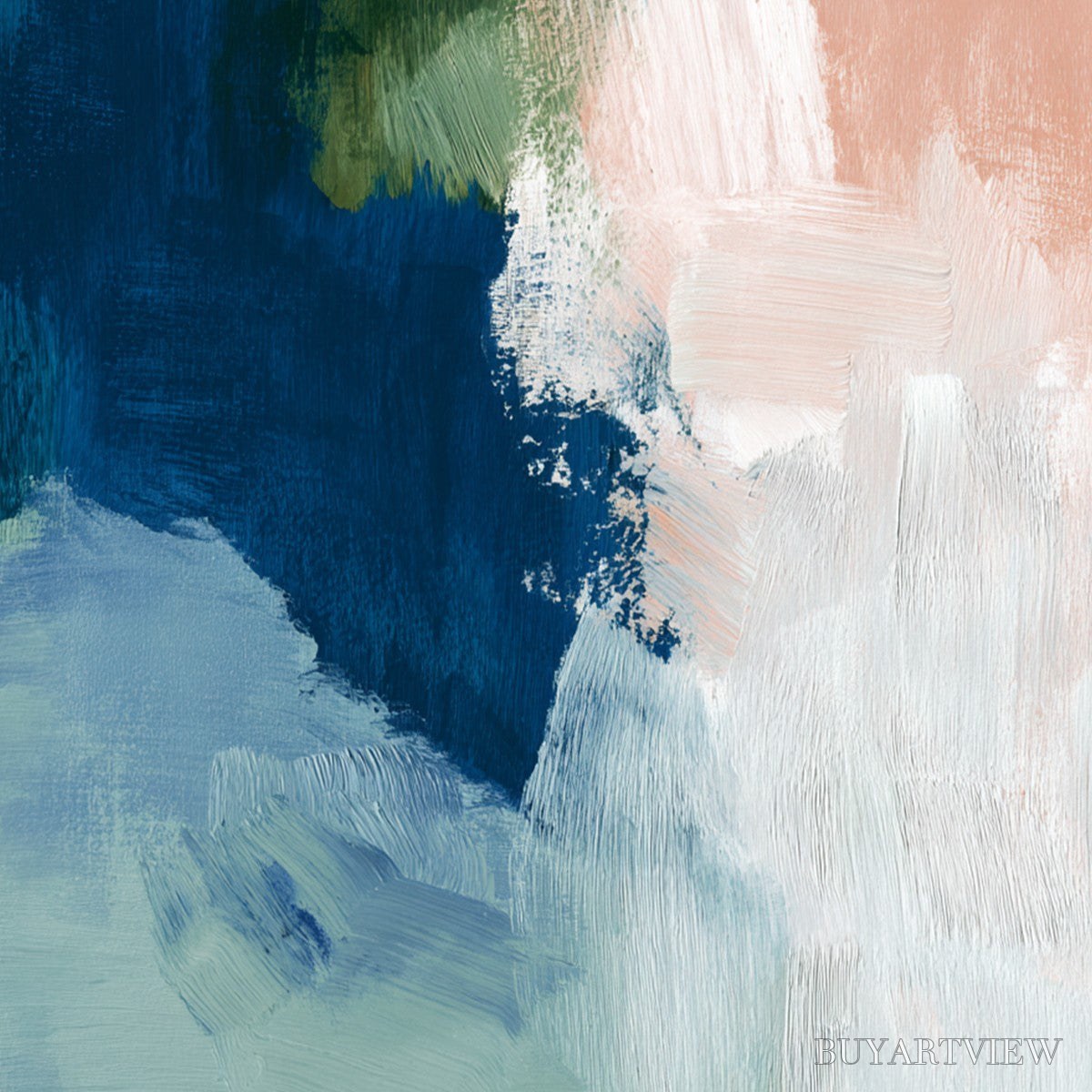 ARTOVITAS Serene Collision – Modern Abstract Brushstroke Painting - image 3