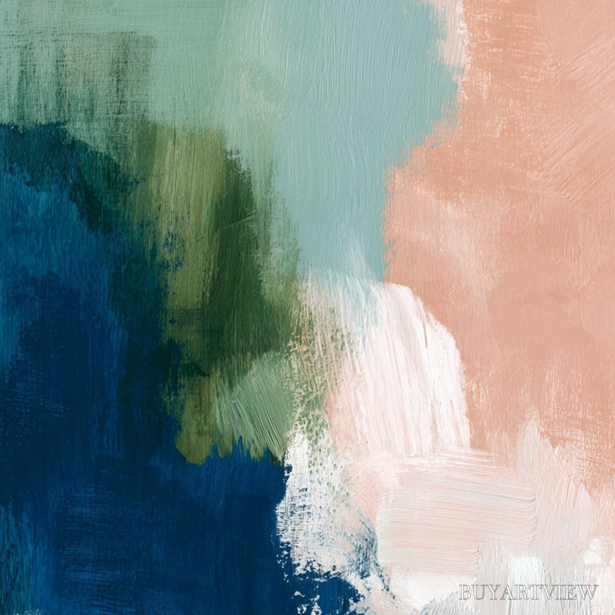 ARTOVITAS Serene Collision – Modern Abstract Brushstroke Painting - image 5