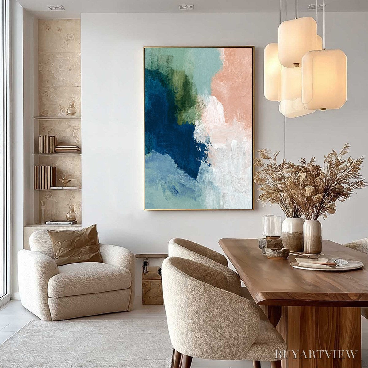 ARTOVITAS Serene Collision – Modern Abstract Brushstroke Painting - image 6
