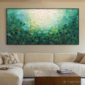 ARTOVITAS Ready to Ship | Emerald Mosaic | 24''X48'' | 60x120cm | Black Frame - image 1