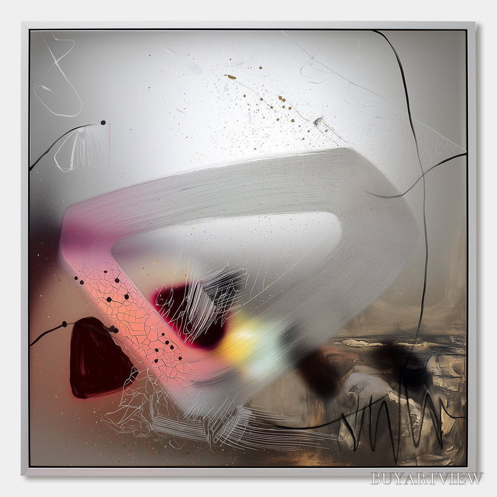 ARTOVITAS Ethereal Whispers – Abstract Mixed Media Oil Painting - image 1