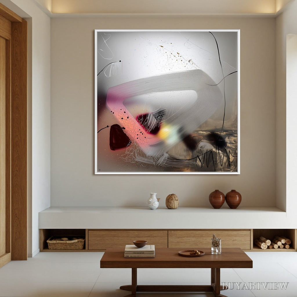 ARTOVITAS Ethereal Whispers – Abstract Mixed Media Oil Painting - image 6