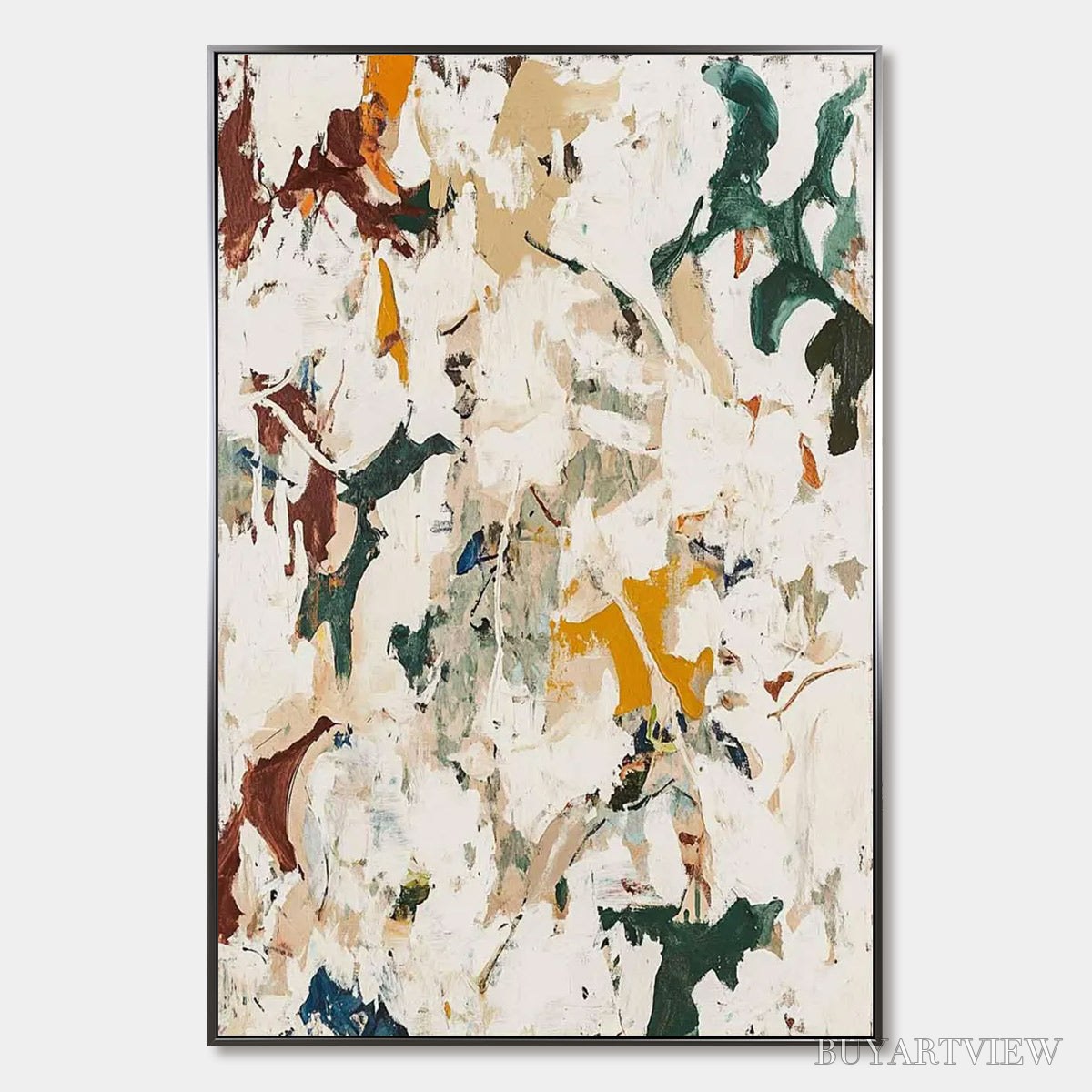 ARTOVITAS Autumn Whispers – Textured Abstract Impasto Oil Painting - image 1