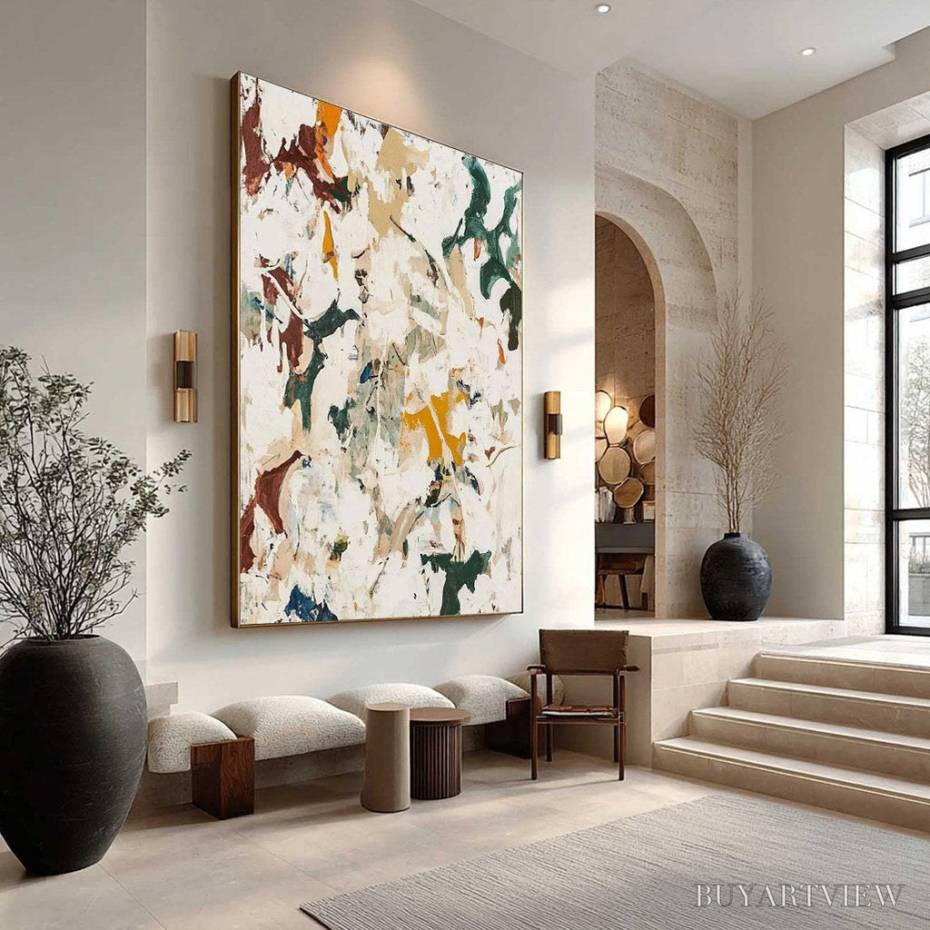 ARTOVITAS Autumn Whispers – Textured Abstract Impasto Oil Painting - image 4
