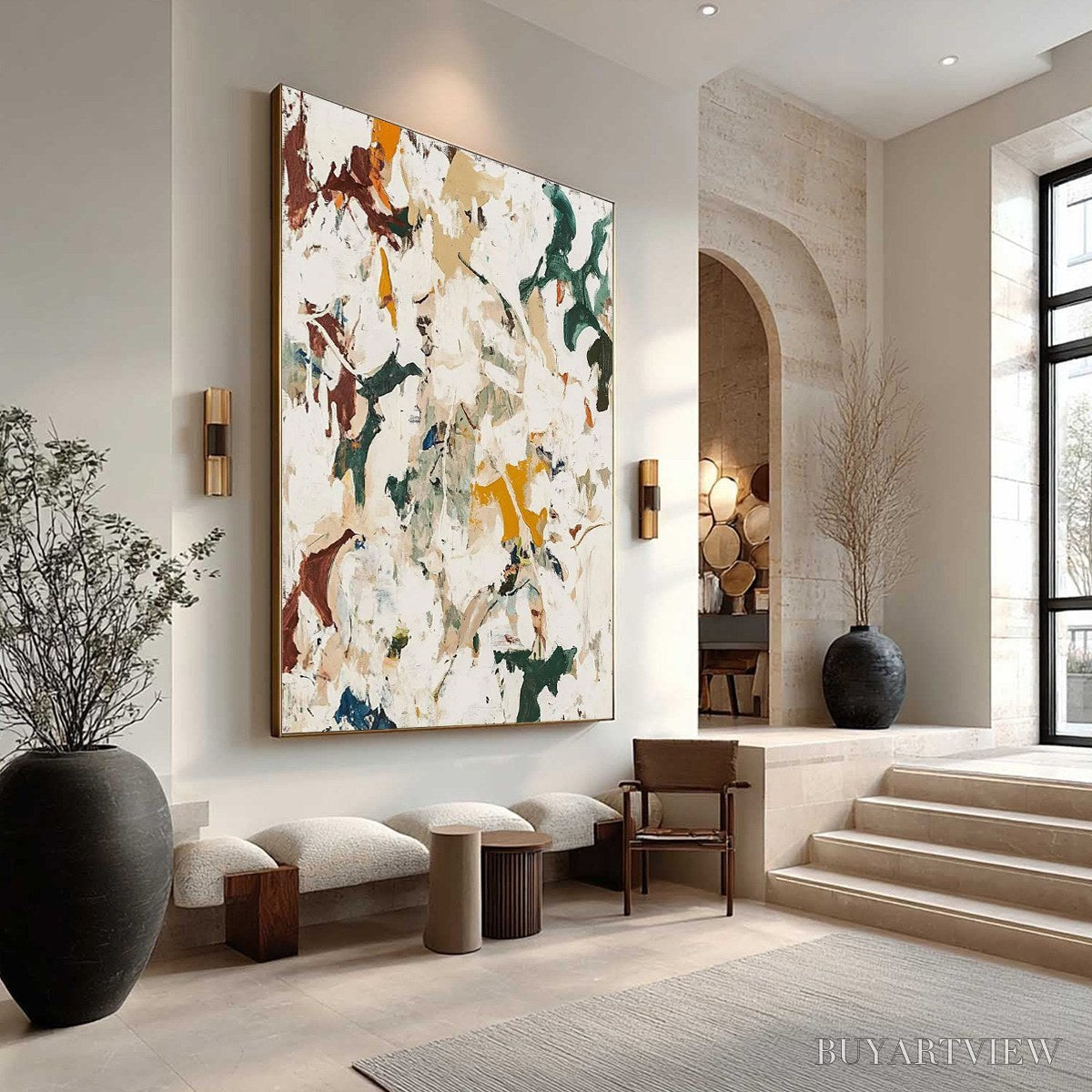 ARTOVITAS Autumn Whispers – Textured Abstract Impasto Oil Painting - image 4