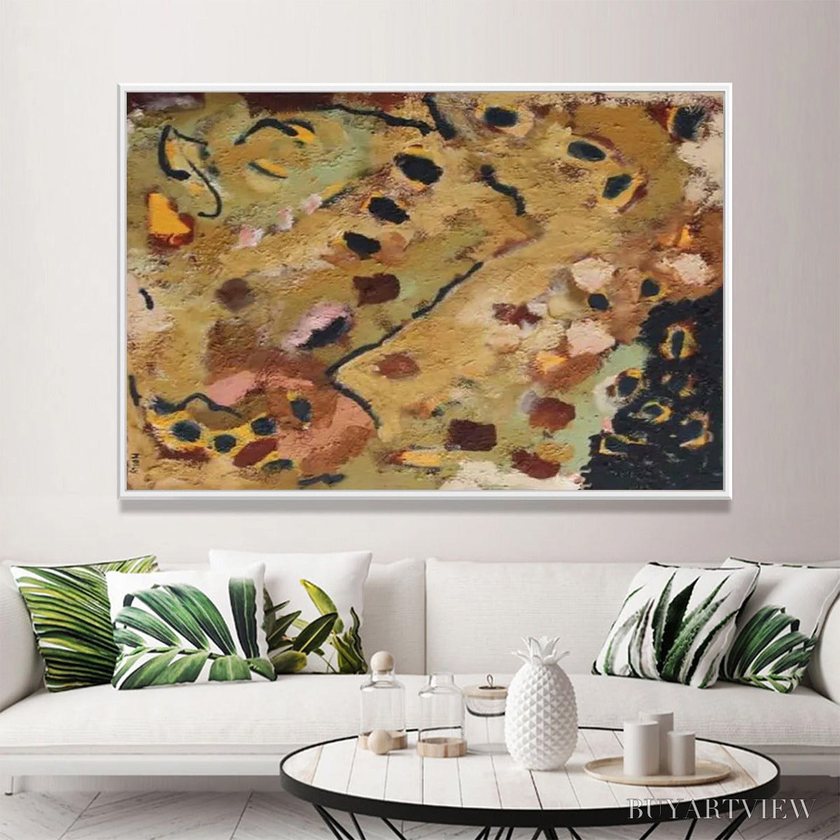 ARTOVITAS Earth Tones – Abstract Organic Textured Oil Painting - image 2
