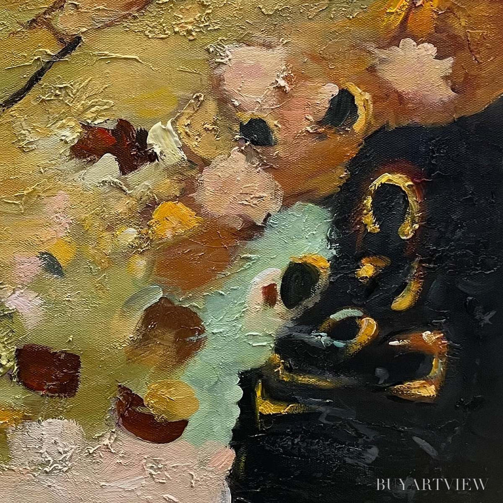 ARTOVITAS Earth Tones – Abstract Organic Textured Oil Painting - image 3