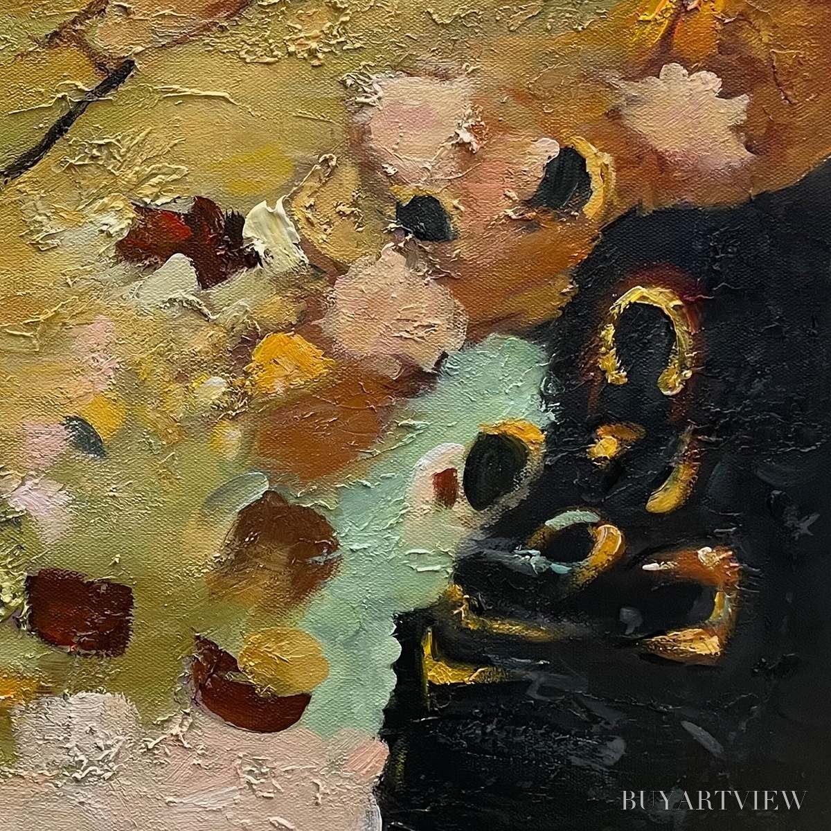 ARTOVITAS Earth Tones – Abstract Organic Textured Oil Painting - image 3