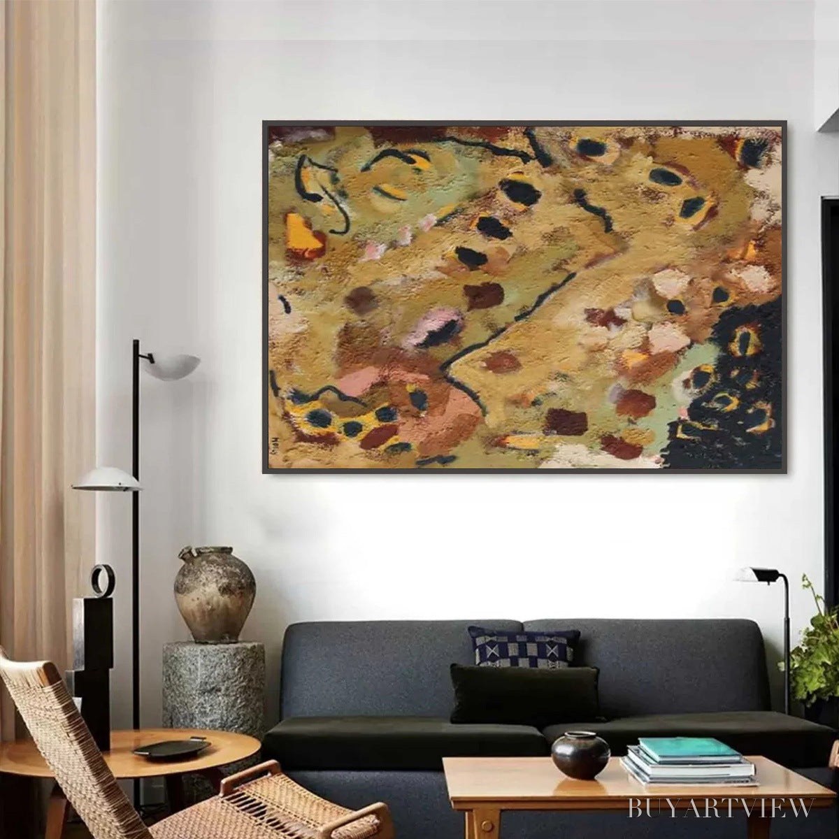 ARTOVITAS Earth Tones – Abstract Organic Textured Oil Painting - image 5