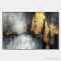 ARTOVITAS Golden Embrace – Textured Abstract Oil Painting - image 1