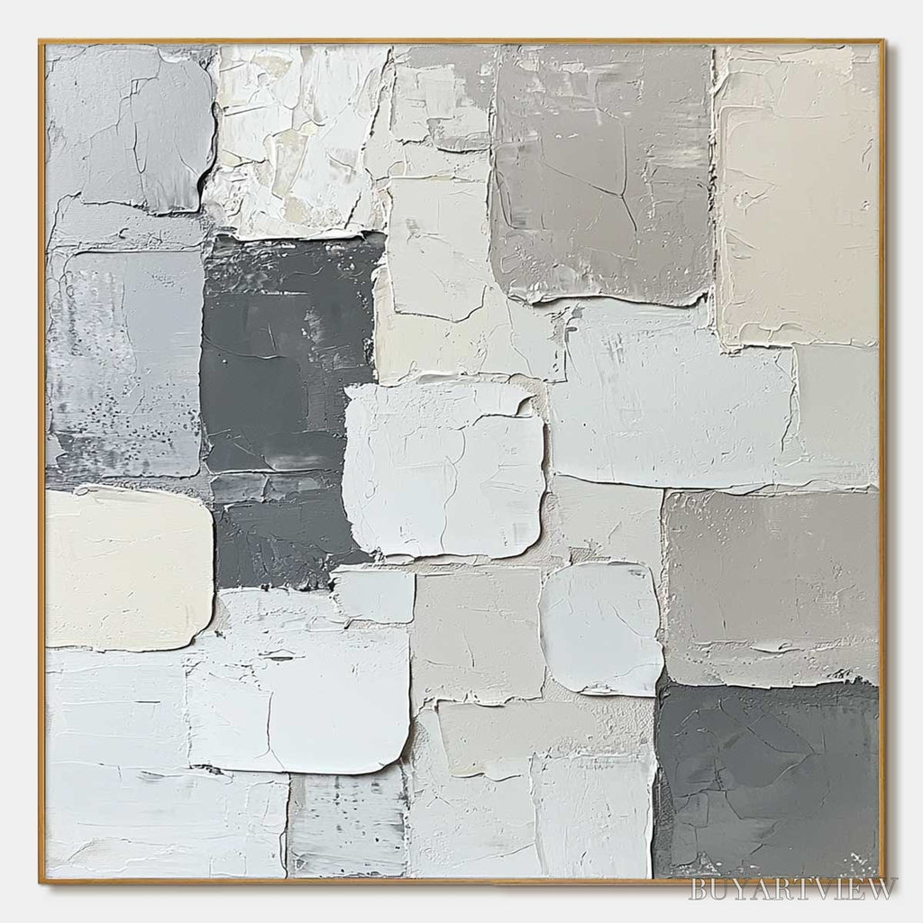 ARTOVITAS Layered Harmony – Textured Abstract Oil Painting - image 1