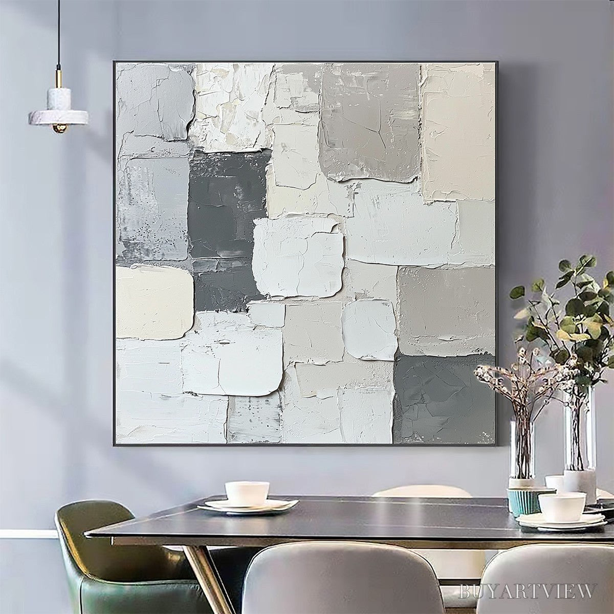 ARTOVITAS Layered Harmony – Textured Abstract Oil Painting - image 4