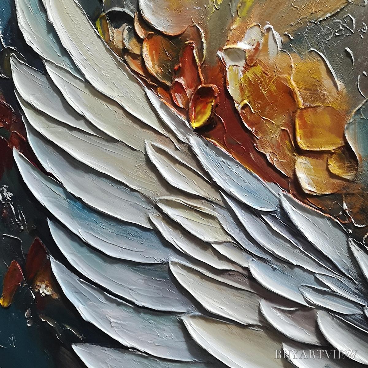 ARTOVITAS Angelic Wings – Textured Symbolic Oil Painting - image 6