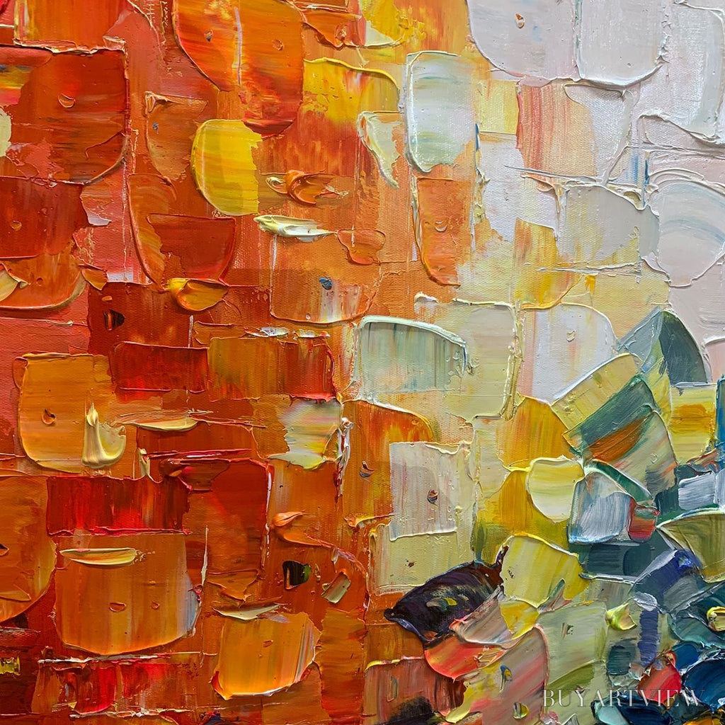 ARTOVITAS Color Symphony – Textured Abstract Impasto Oil Painting - image 6