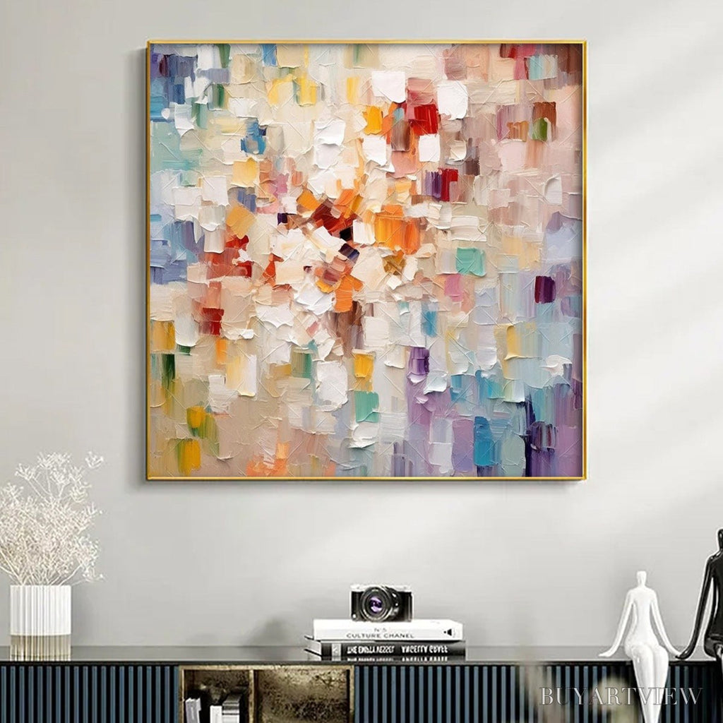 ARTOVITAS Whispers of Light – Textured Abstract Oil Painting - image 2