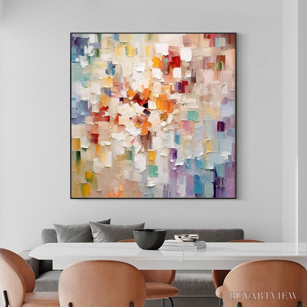 ARTOVITAS Whispers of Light – Textured Abstract Oil Painting - image 6