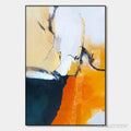 ARTOVITAS Ochre Flow – Abstract Oil Painting on Canvas - image 1