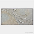 ARTOVITAS Whispers of the Wind – Panoramic Textured Abstract Painting in Neutral Tones, Modern , Beige and Grey - image 1