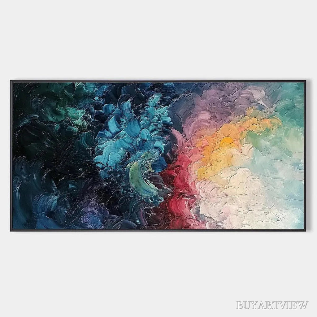 ARTOVITAS Dusk Whispers – Textured Abstract Impasto Oil Painting - image 1