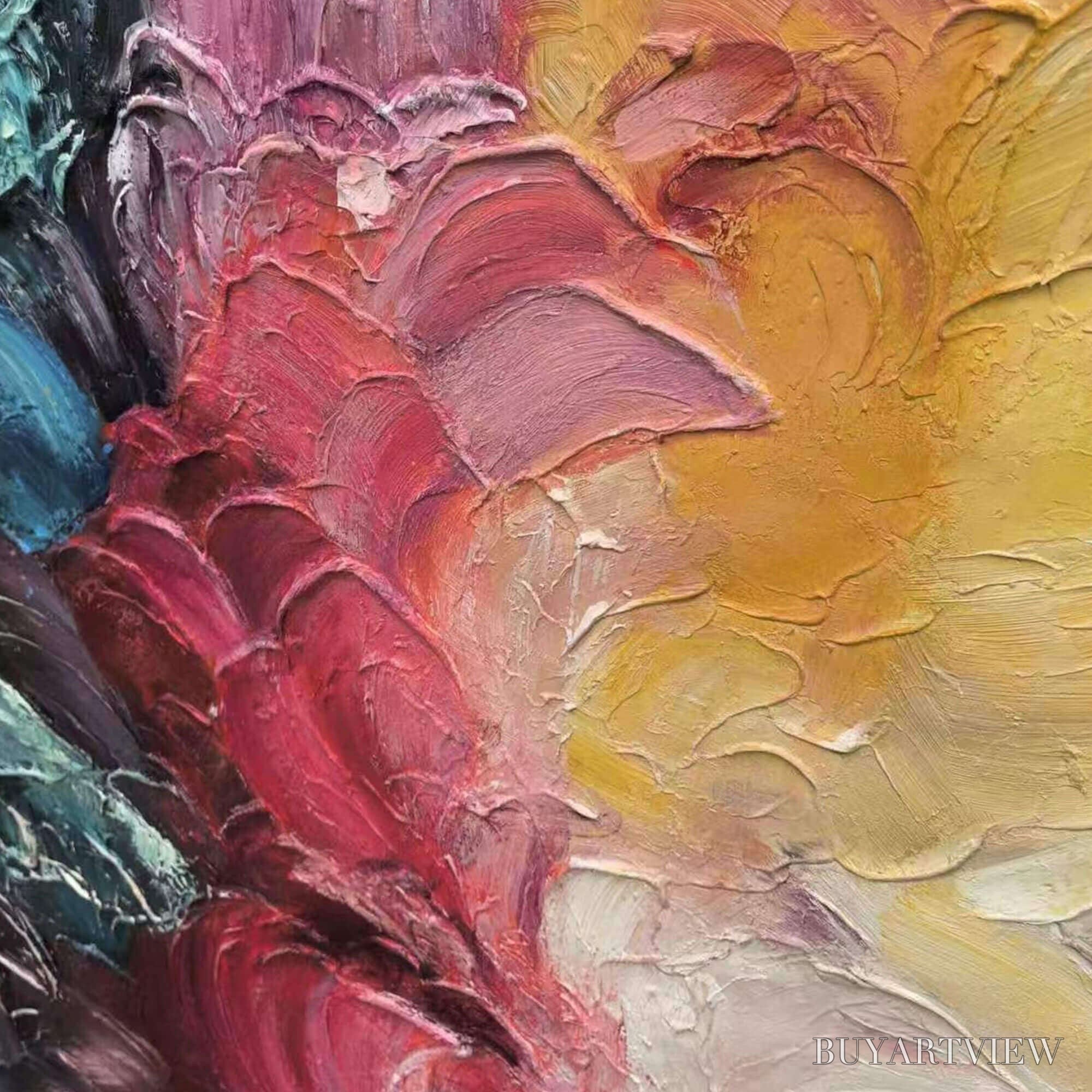 ARTOVITAS Dusk Whispers – Textured Abstract Impasto Oil Painting - image 3