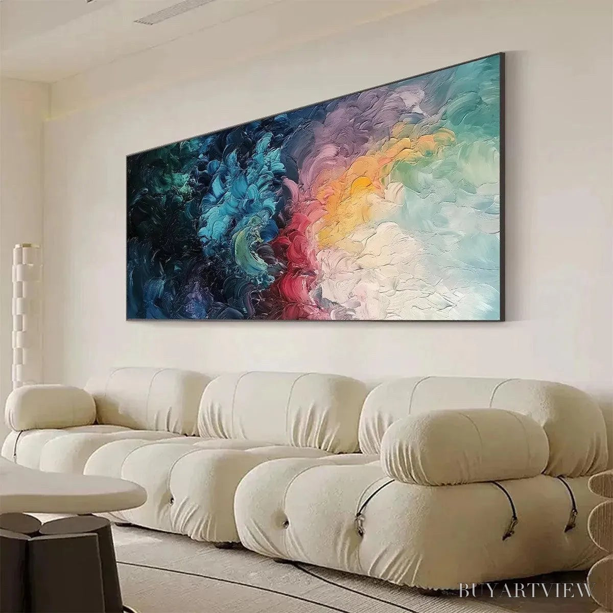 ARTOVITAS Dusk Whispers – Textured Abstract Impasto Oil Painting - image 4