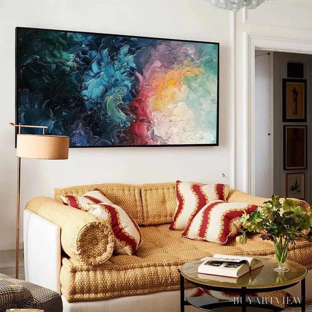 ARTOVITAS Dusk Whispers – Textured Abstract Impasto Oil Painting - image 5