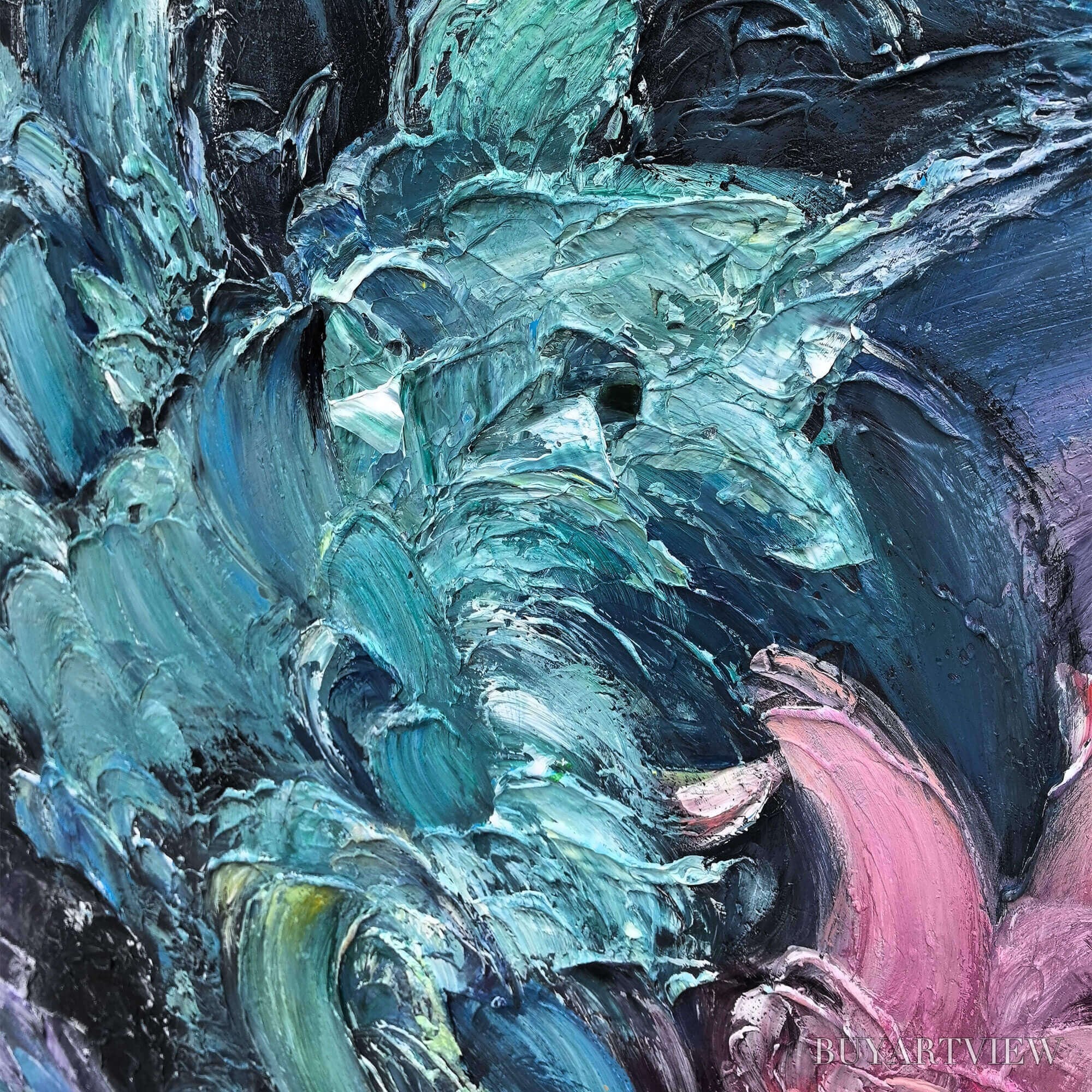 ARTOVITAS Dusk Whispers – Textured Abstract Impasto Oil Painting - image 6