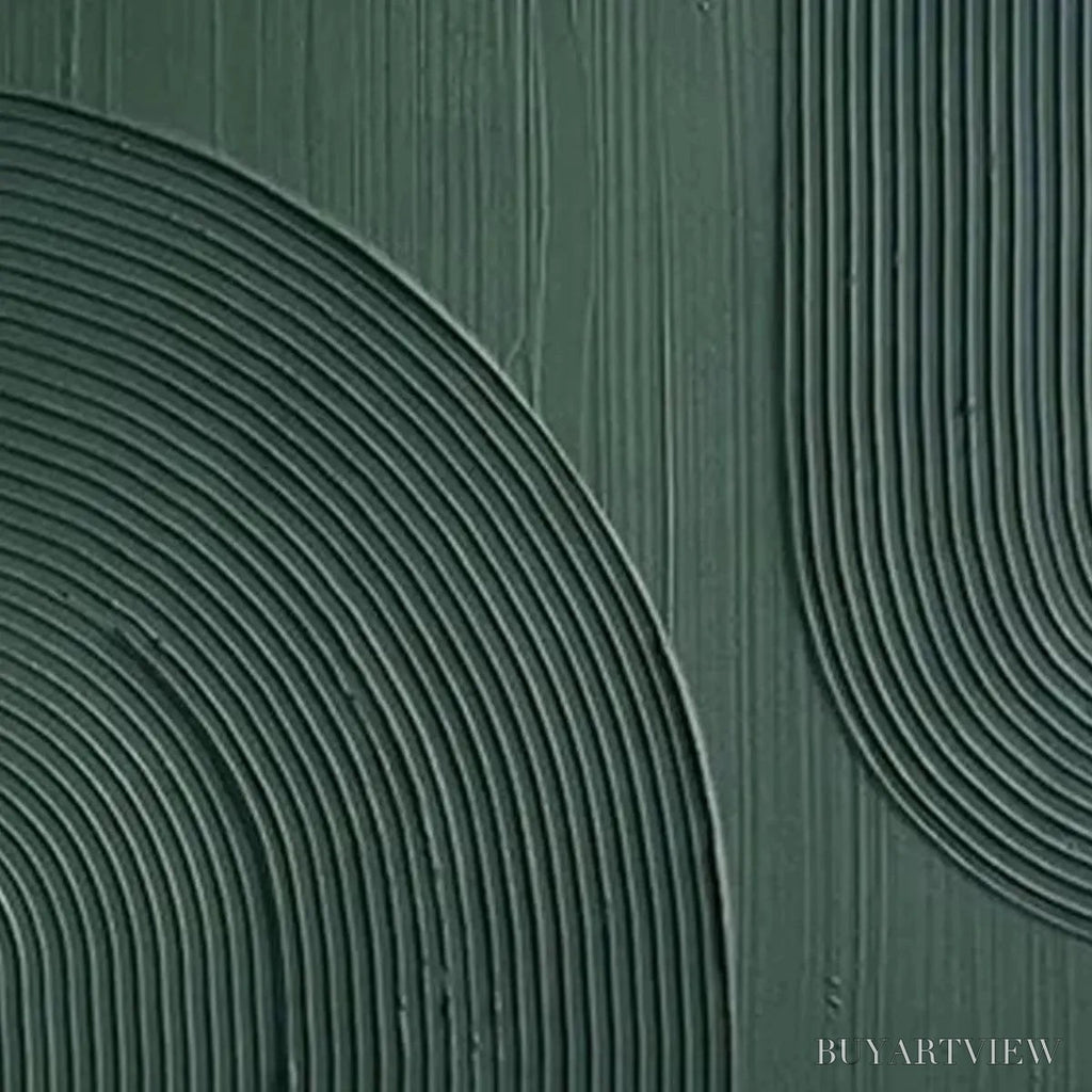 ARTOVITAS Green Textured Arches Diptych – Textured Abstract Painting Set of 2, Square - image 3