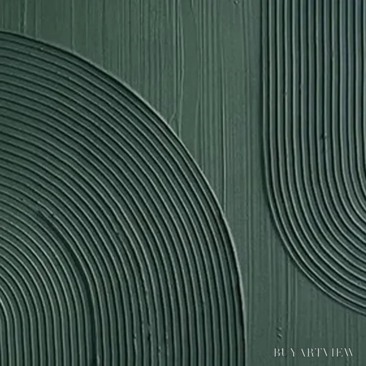 ARTOVITAS Green Textured Arches Diptych – Textured Abstract Painting Set of 2, Square - image 3