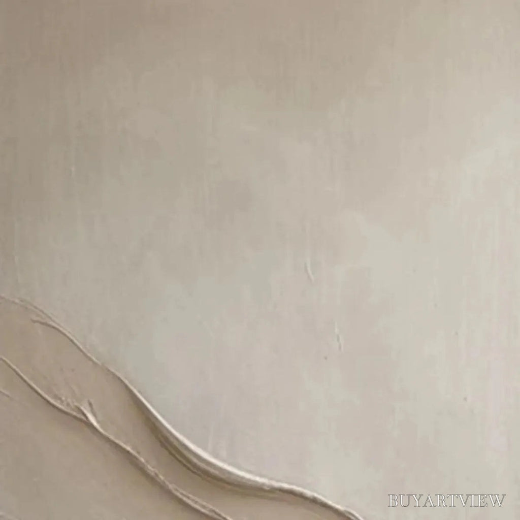 ARTOVITAS Beige Textured Abstract Diptych – Textured Abstract Painting Set of 2, Square - image 6