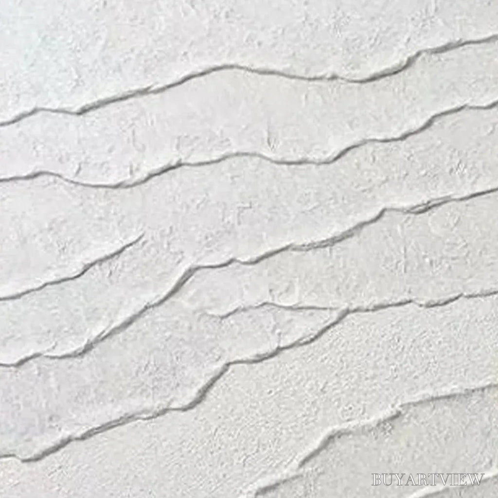 ARTOVITAS White Textured Lines Diptych – Textured Abstract Painting Set of 2, Vertical - image 5