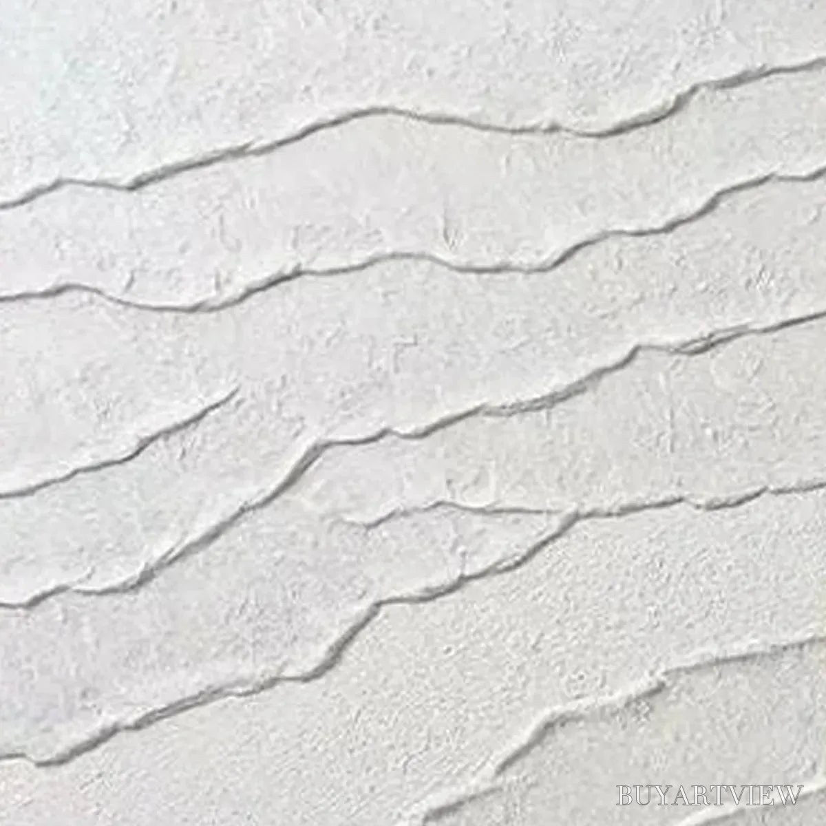 ARTOVITAS White Textured Lines Diptych – Textured Abstract Painting Set of 2, Vertical - image 5