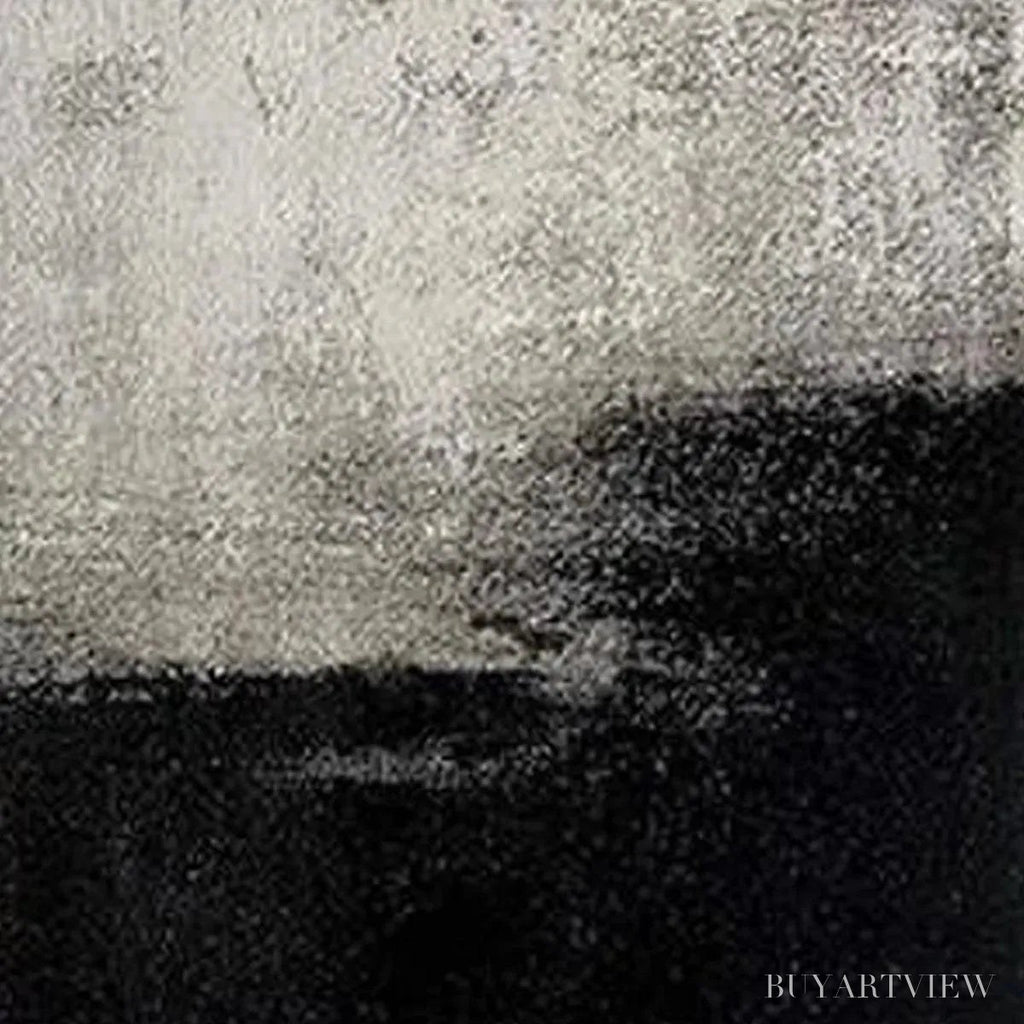 ARTOVITAS Black & White Abstract Diptych – Textured Abstract Painting Set of 2, Vertical - image 4