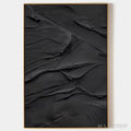 ARTOVITAS Black Textured Impasto – Dramatic Black Impasto Painting, Vertical - image 1