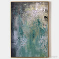 ARTOVITAS Textured Green Abstract – Impasto Abstract Painting, Vertical - image 1