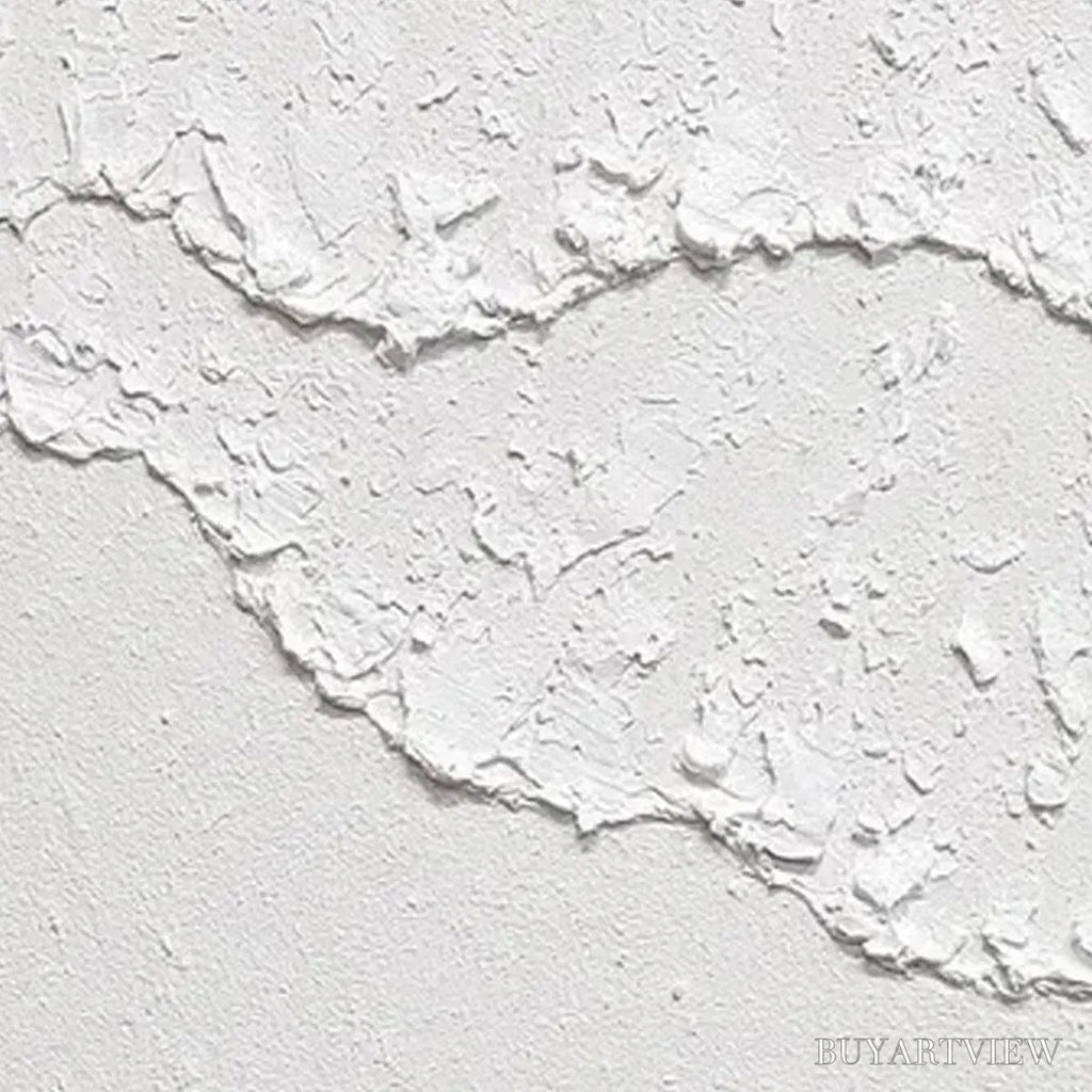 ARTOVITAS White Textured Waves Diptych – Textured Abstract Painting Set of 2, Vertical - image 5