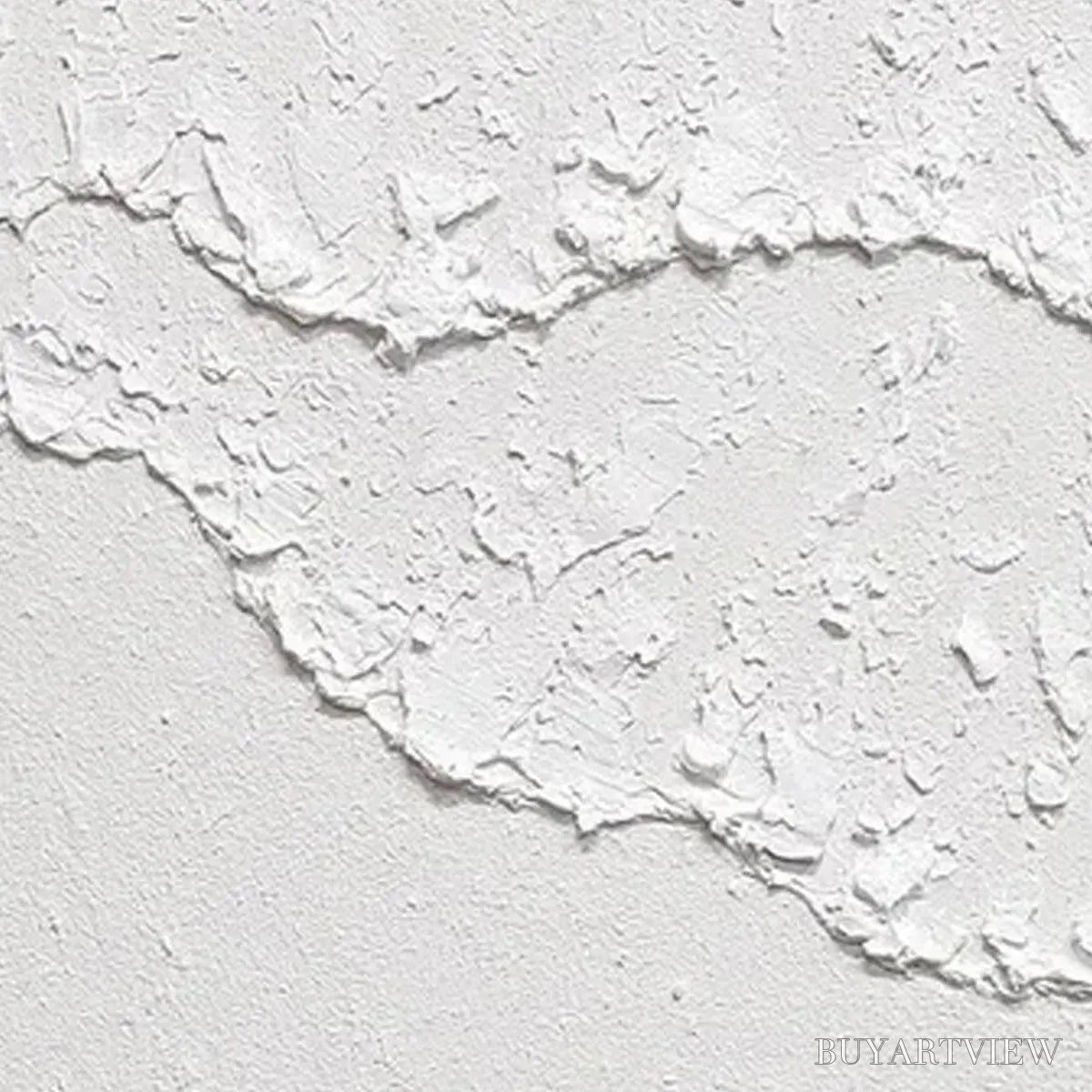 ARTOVITAS White Textured Waves Diptych – Textured Abstract Painting Set of 2, Vertical - image 5